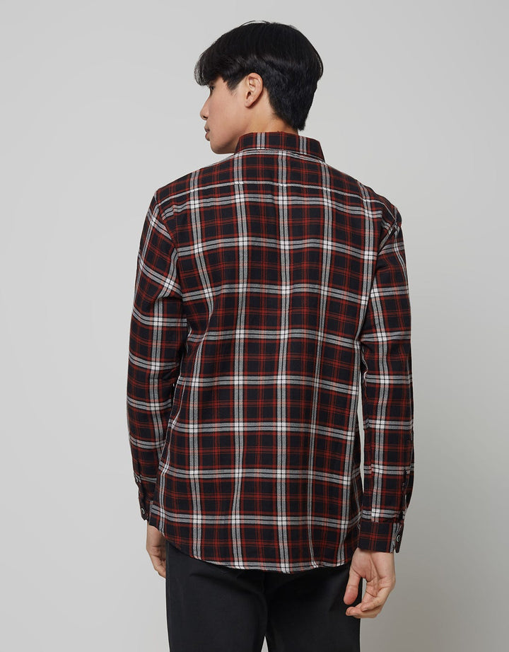 Larusso Kemeja Flannel Print Pria