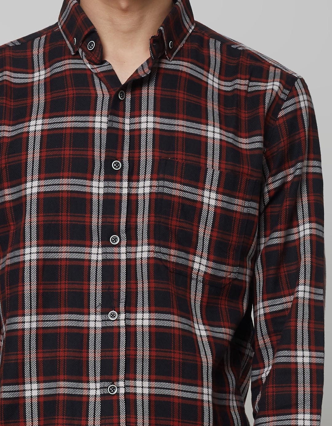 Larusso Kemeja Flannel Print Pria