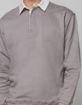 Larusso Fleece Rugby Kemeja Pria