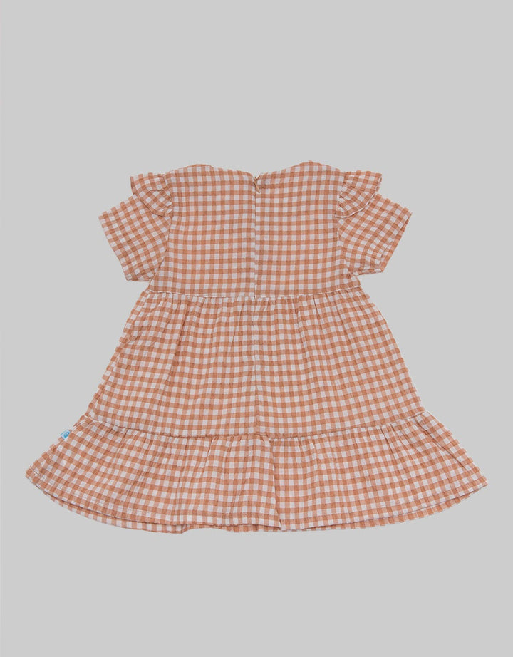Pipiniko Short Sleeve Midi Dress Infant Seersucker
