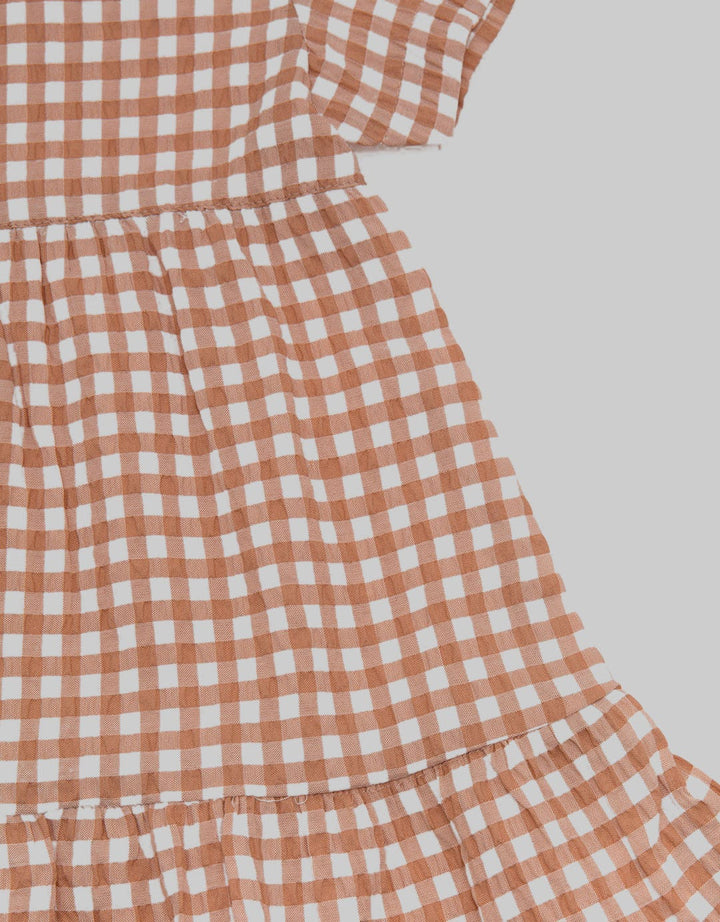 Pipiniko Short Sleeve Midi Dress Infant Seersucker