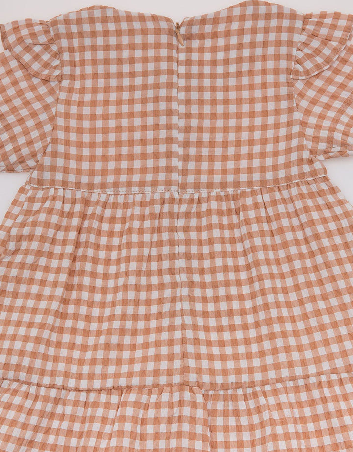 Pipiniko Short Sleeve Midi Dress Infant Seersucker