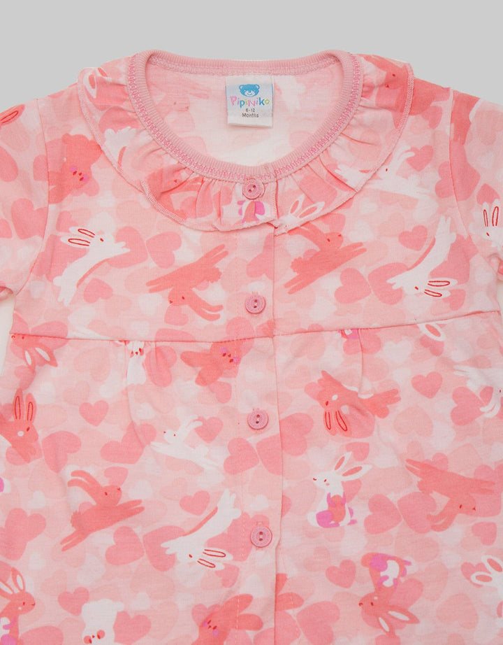 Pipiniko Piyama Ruffle Full Print Camo Bunny