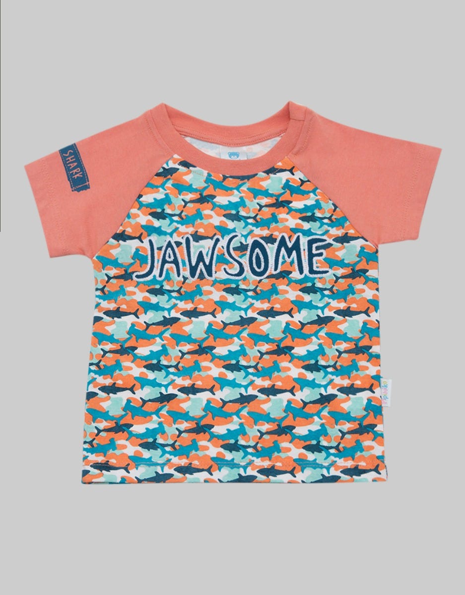 Pipiniko Raglan Jawsome Boys' T-Shirt
