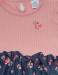 Pipiniko Chambray Flower Dress Anak Perempuan