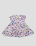 Pipiniko Short Sleeve Midi Dress Twill Print Tier