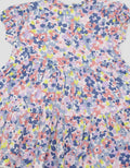 Pipiniko Short Sleeve Midi Dress Twill Print Tier