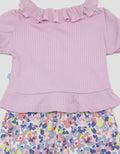 Pipiniko Top-Bottom Set Casual Print Flower With Pants