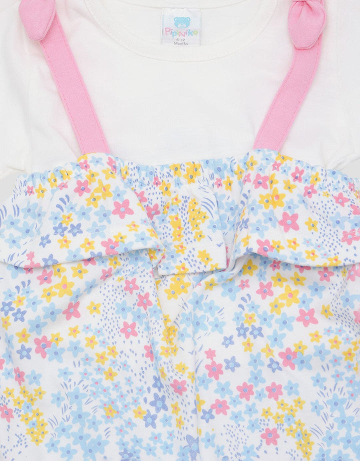 Pipiniko Top-Bottom Set Newborn Romper Ruffle