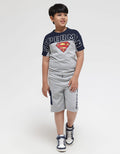 Character Superman Logo Kaos Anak Laki-laki