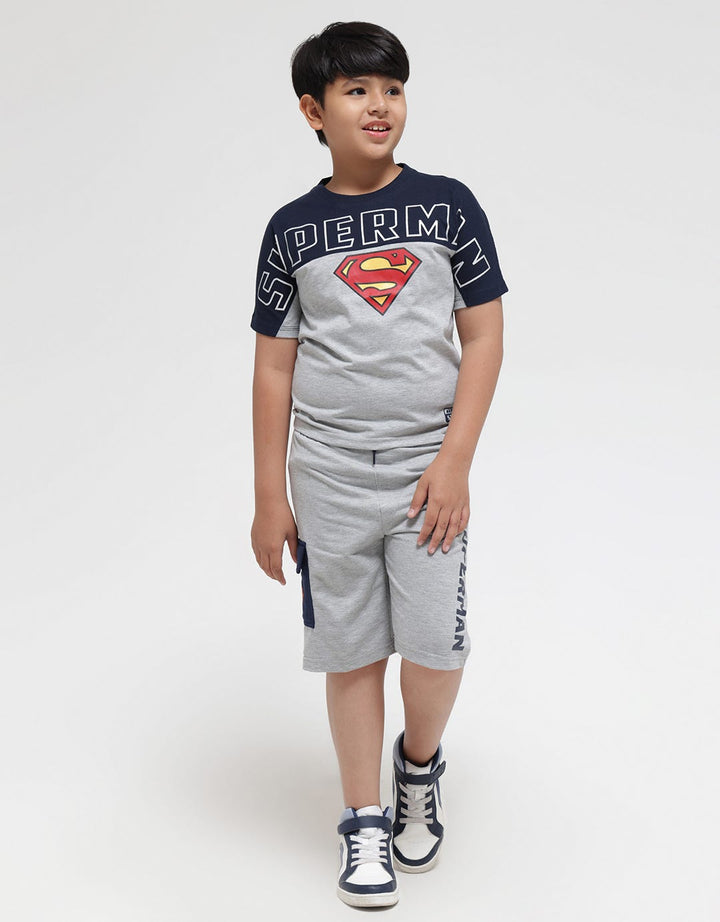 Character Superman Logo Kaos Anak Laki-laki