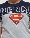 Character Superman Logo Kaos Anak Laki-laki