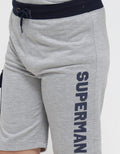 Character Short Pants Knit Superman Kantong Samping Tulisan