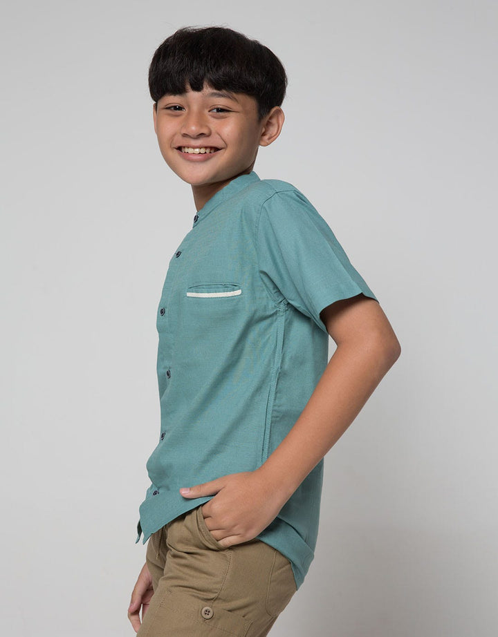Aero Long Sleeve Plain Henley Collar Shirt