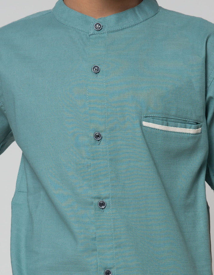 Aero Long Sleeve Plain Henley Collar Shirt