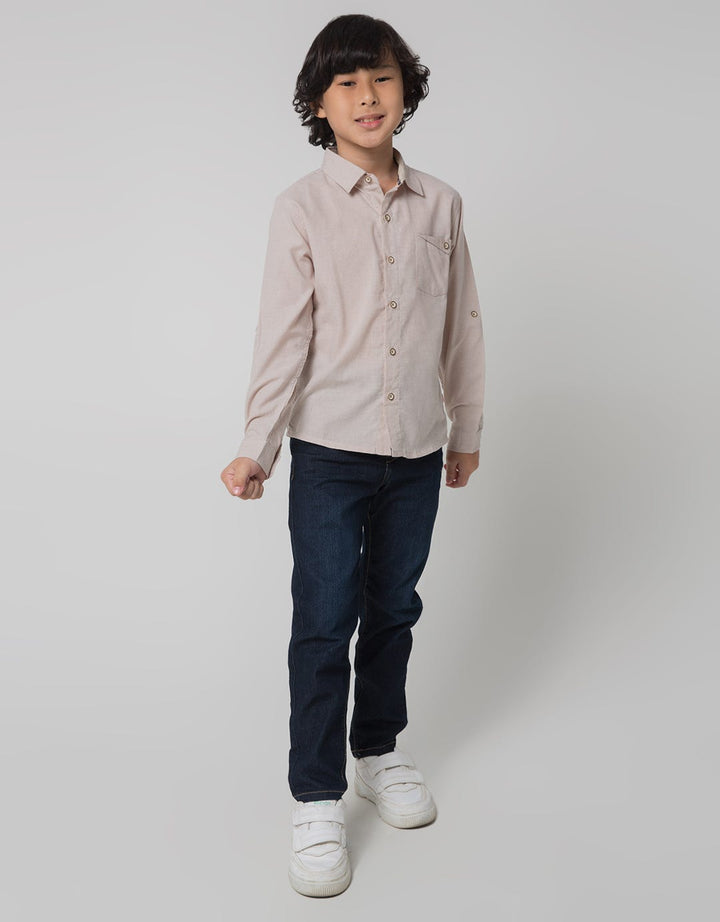 Cool Boy Regu Collar Kemeja Anak Laki-laki