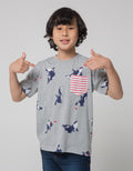 Cool Boy Whale Print Kaos Anak Laki-laki