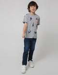 Cool Boy Whale Print Kaos Anak Laki-laki