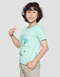 Little M Boys Short Sleeve T-shirt Frog Print Application