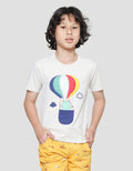 Little M Kaos Lengan Pendek Anak Laki-laki Print Kodok Hot Air Balloon Dropping