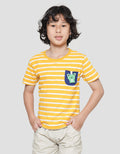 Little M Stripe Frog Kaos Anak Laki-laki
