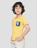 Little M Stripe Frog Kaos Anak Laki-laki
