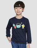 Little M Kodok Aplikasi Sweater Anak Laki-Laki