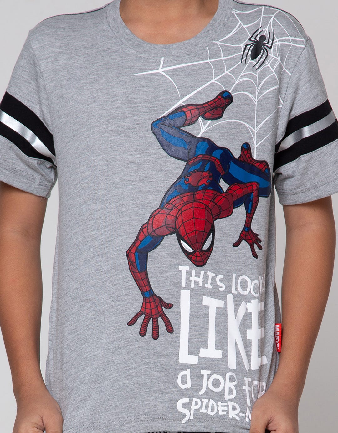 Marvel Short Sleeve T-Shirt Print Spiderman A Job Crawl