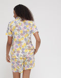 Nevada Short Sleeve Pyjama Shorts Yellow