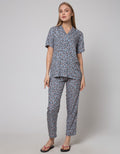 Nevada Short Sleeve Pyjama Pants Leopard Calm
