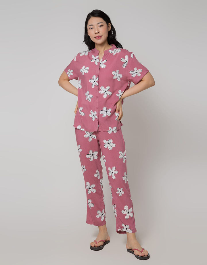 St. Yves Short Sleeve Pajama Pants Nik Flowers