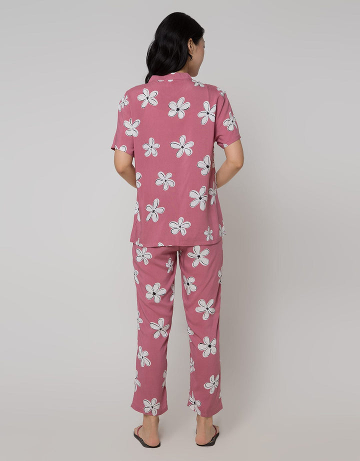 St. Yves Short Sleeve Pajama Pants Nik Flowers