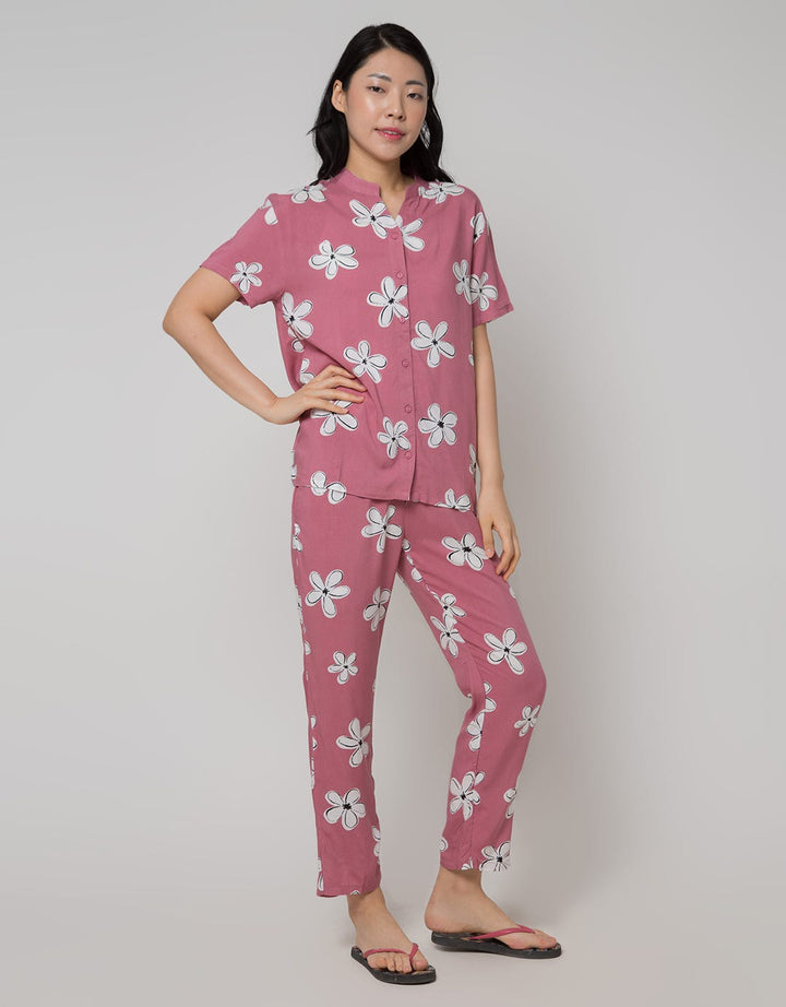 St. Yves Short Sleeve Pajama Pants Nik Flowers