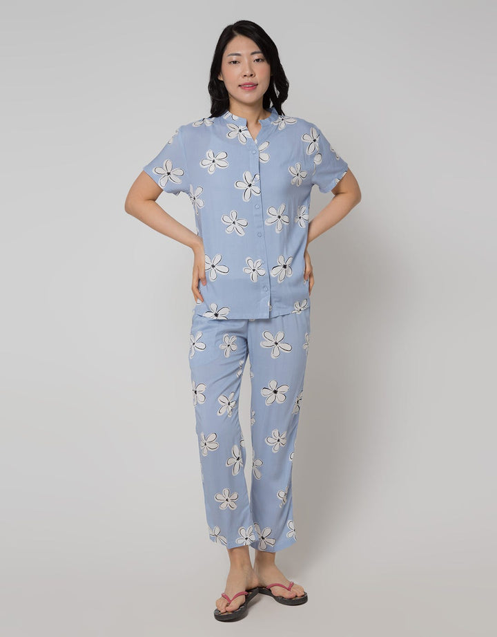 St. Yves Short Sleeve Pajama Pants Nik Flowers