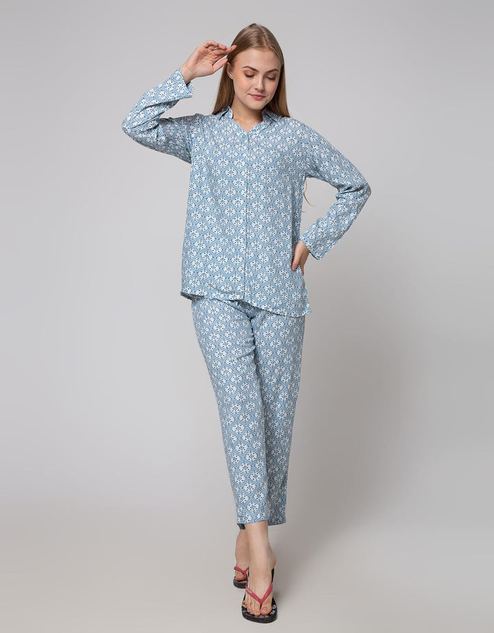 St. Yves Long Sleeve Pyjama Pants Diamond Dots