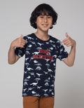 Little M Dino Skeleton Kaos Anak Laki-laki
