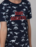 Little M Dino Skeleton Kaos Anak Laki-laki
