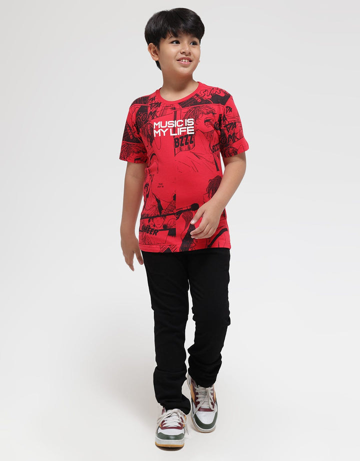 Nevada Anime Print Kaos Anak Laki-laki