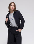 American Jeans Jacket Nylon Turtle Neck With Zipper