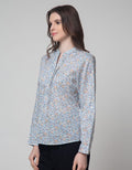 St. Yves Mercerized Pleated Blouse Wanita