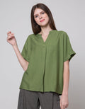 St. Yves Short Sleeve Blouse Linen Pule