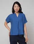 St. Yves Short Sleeve Blouse Linen Pule