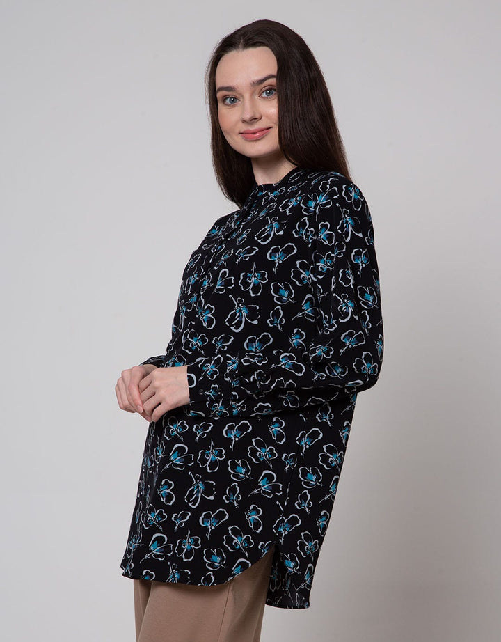 St. Yves Long Sleeve Blouse Printed Tunic