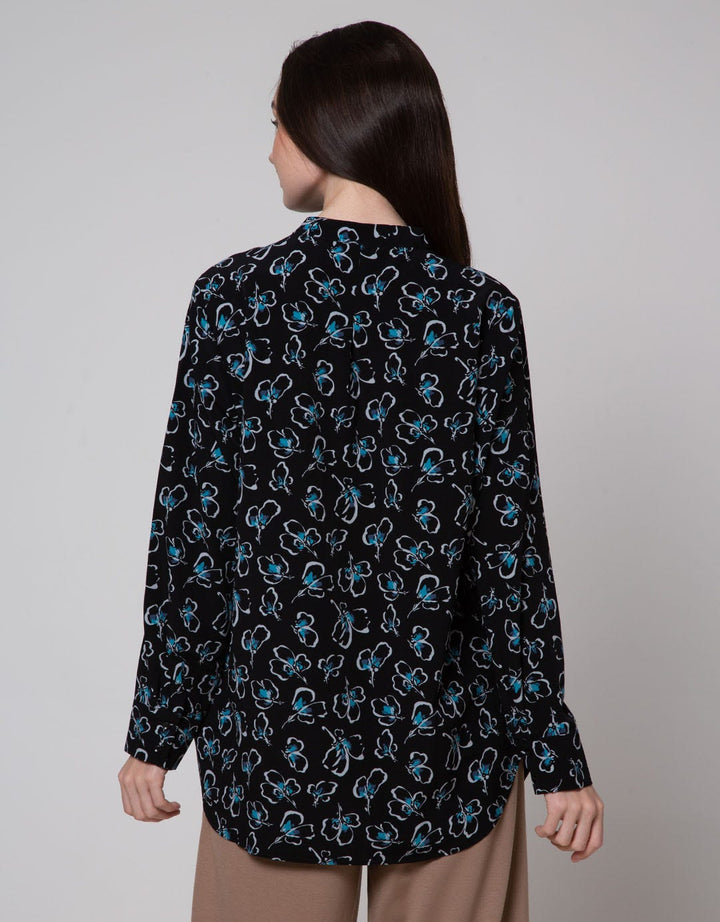 St. Yves Long Sleeve Blouse Printed Tunic