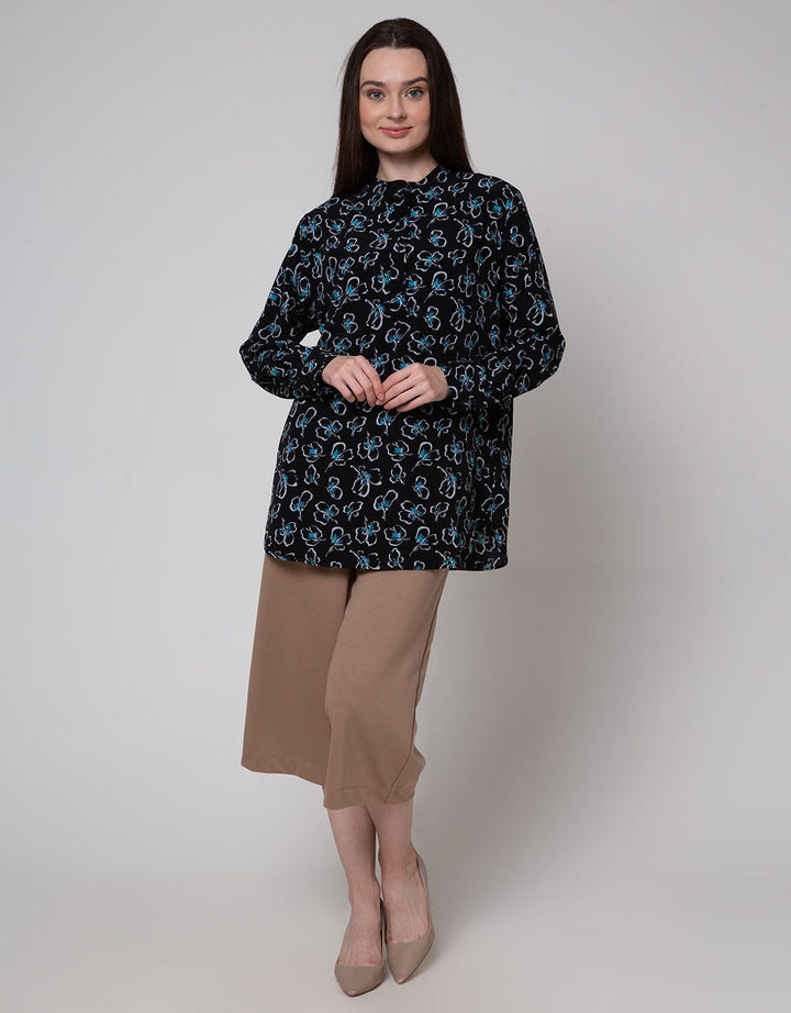 St. Yves Long Sleeve Blouse Printed Tunic