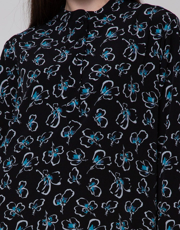 St. Yves Long Sleeve Blouse Printed Tunic