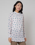 St. Yves Long Sleeve Blouse Printed Tunic