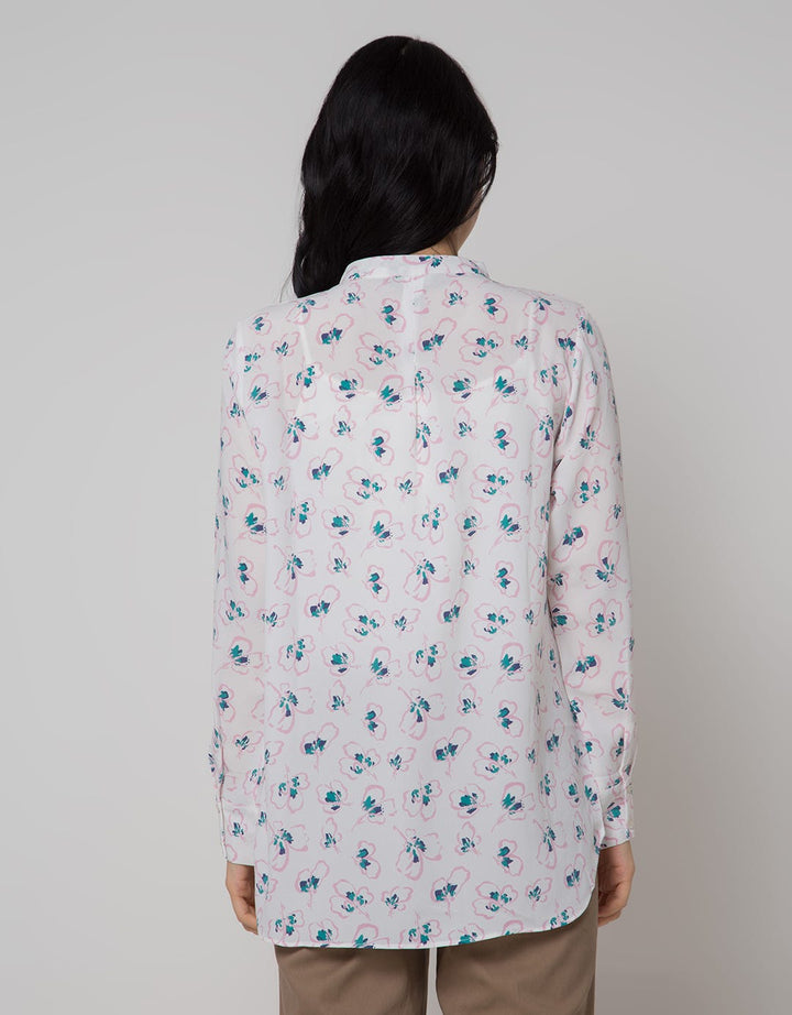 St. Yves Long Sleeve Blouse Printed Tunic