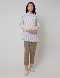 St. Yves Long Sleeve Blouse Printed Tunic