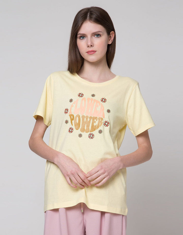 Nevada Flower Power Kaos Wanita